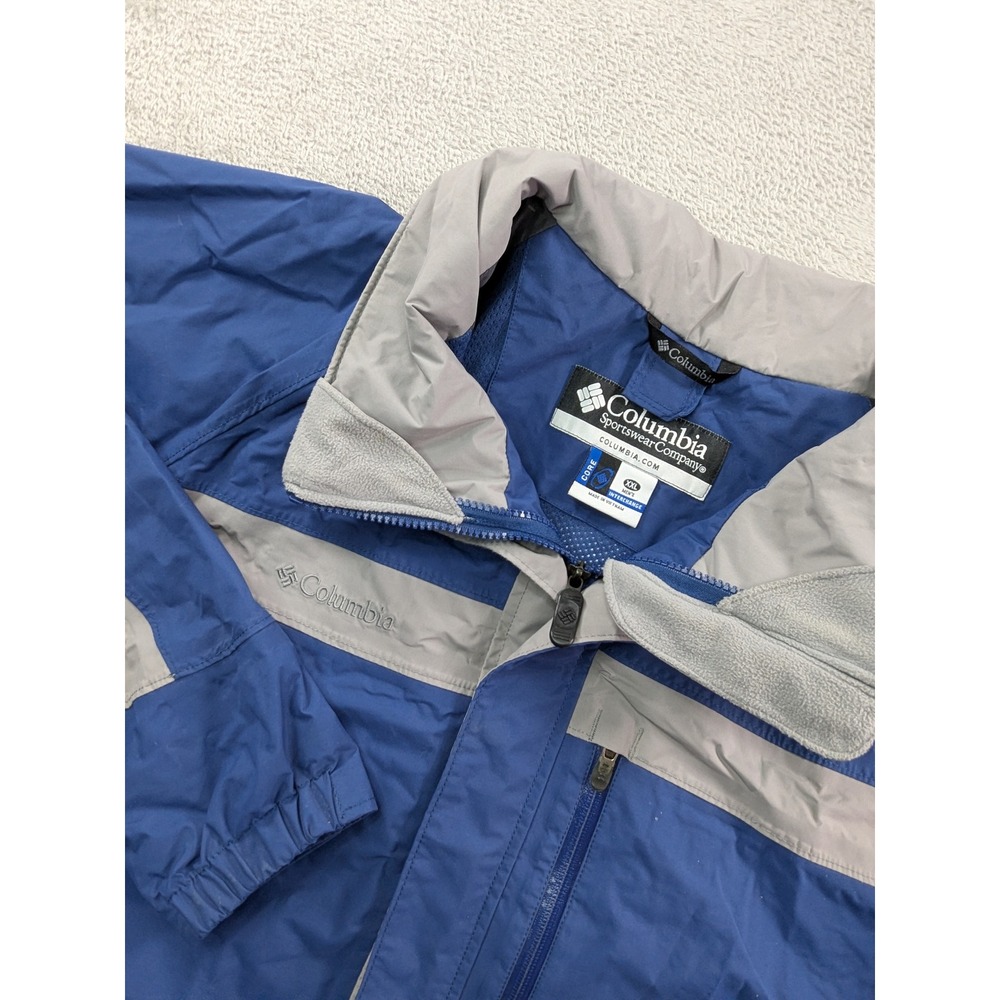 Columbia Omni-Tech Interchange Jacket Mens XXL Blue Grey Waterproof Shell
